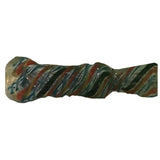 3" Silver Fumed Inside Out Striped Dichro Flat Mouth Chillum