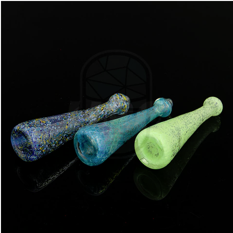 4.5 Silver fumed color changing inside out frit bat chillum