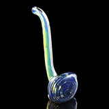 4" Color changing surface worked swirl head sherlock pipe