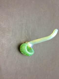 4" Color changing surface worked swirl head sherlock pipe