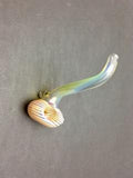 4" Color changing surface worked swirl head sherlock pipe
