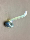 4" Color changing surface worked swirl head sherlock pipe