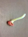 4" Color changing surface worked swirl head sherlock pipe
