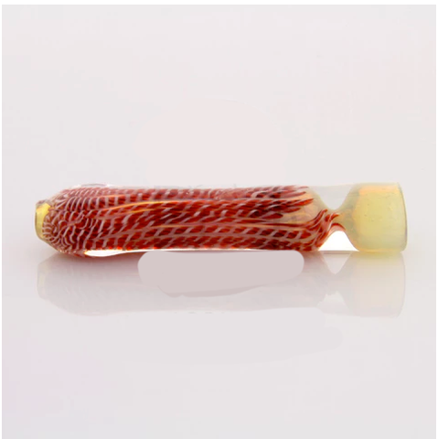 4" Fumed latticino chillum