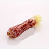 4" Fumed latticino chillum