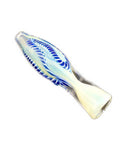 4" Fumed latticino chillum