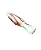 4" Fumed latticino chillum