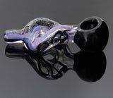 4" Purple slime and dichro donut pipe with black head