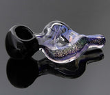 4" Purple slime and dichro donut pipe with black head