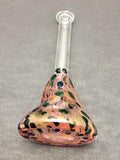 5" Beaker Style Inside-Out Color Changing Gold and Silver Fumed with Oily Cobalt Drops