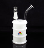 6.8" inches OIL DRUM Mini Glass bong smoking water pipes with titanium nail oil rig dome and nail 14.5mm joint