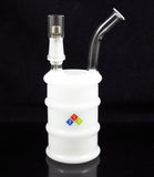 6.8" inches OIL DRUM Mini Glass bong smoking water pipes with titanium nail oil rig dome and nail 14.5mm joint