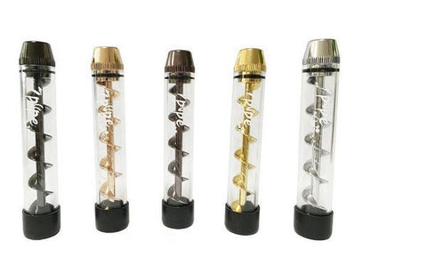 1-pc 7pipe 7 Twisty Glass Blunt smoking pipe Second Generation dry herb herbal vape pen