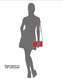 Alexa Push Lock Leather Mini Bag 1", 20-22", 4.5", 8.5", Medium, Red
