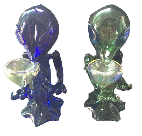 Alien Glass pipes glass smoking pipes glass water pipes with 17.5cm height