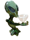 Alien Glass pipes glass smoking pipes glass water pipes with 17.5cm height
