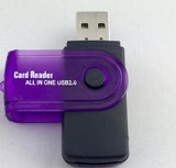All In 1 Usb 2.0 Multi Memory Card Reader For Micro Sd, Mmc, Sdhc,Tf M2