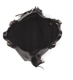 Bcbg Paris Black Fringe Story Tote 14", 17.5", Large, •non leather