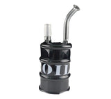 6.8" inches OIL DRUM Mini Glass bong smoking water pipes with titanium nail oil rig dome and nail 14.5mm joint