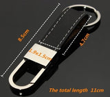 Black Men's Leather Belt Strap Key Ring Car Keychain Zinc Alloy Ring Chain