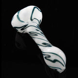 Bone White Color Stripe Spoon Pipe