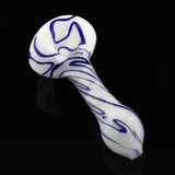 Bone White Color Stripe Spoon Pipe