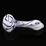 Bone White Color Stripe Spoon Pipe