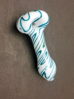 Bone White Color Stripe Spoon Pipe