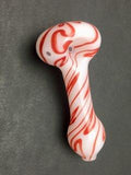 Bone White Color Stripe Spoon Pipe