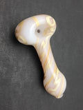 Bone White Color Stripe Spoon Pipe