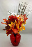 Burlap Sunflowers's Mums x 5, Burlap Maple Leaves, Filler Bush Artificial Flowers