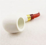 Classic White Durable Tobacco Cigars Cigarette Pipes Smoking Pipe Pouch