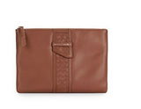 Cole Haan Leather Woven Stripe Pouch