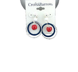 Croft & Barrow Plated Silver Hoop Style Earrings