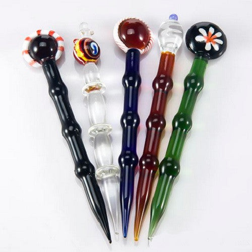 1- PC  Dabber Tool for Oil and Wax glass oil rigs Dab Stick Carving tool Glass cap For Vapor E nails, Dab nail quartz enail
