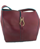 David Jones 15" Strap Bordeaux W/ Blue Lining