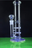 Double "TurbineComb" Perc Straight Tube Water Pipe