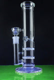 Double "TurbineComb" Perc Straight Tube Water Pipe