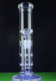 Double "TurbineComb" Perc Straight Tube Water Pipe