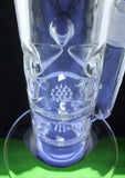 Double "TurbineComb" Perc Straight Tube Water Pipe