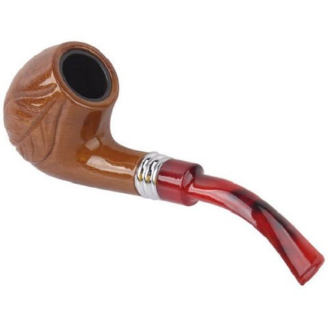 Durable Tobacco Cigarettes Cigar Pipes Carved Designs Leaf Smoking Pipe
