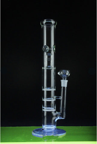 Elite Triple Stacked Honeycomb with Splash Guard Tall Water Pipe