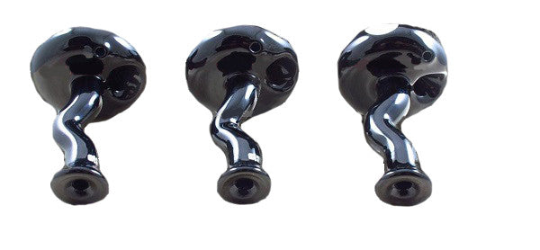 GRAV Mushroom Spoon Glass Hand TOBACCO Pipes dry pipe Smoking pipes black color height: 3.94"