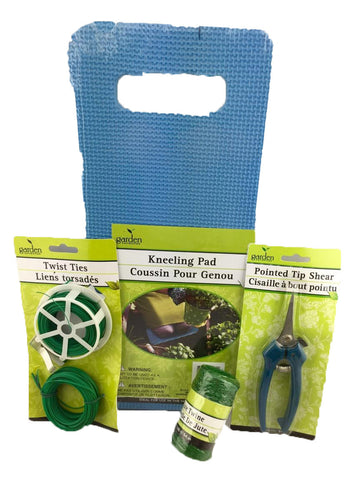 4-PCS Gardening Accessories Bundle Kneeling Pad, Shears & Twist Ties Great Value