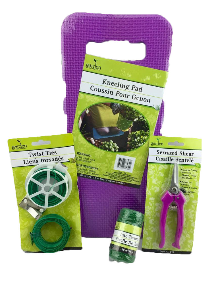 4-PCS Gardening Accessories Bundle Kneeling Pad, Shears & Twist Ties Great Value