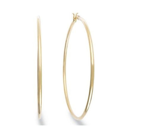 Giani Bernini 24K Gold Over Sterling Silver Earrings, Large Hoop Earrings
