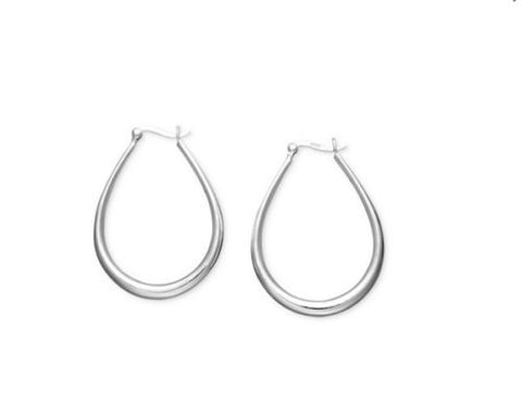 Giani Bernini Sterling Silver Earrings,Large Teardrop Hoop Earrings Leverback