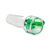 New Glass bong  Blass bowl Star Screen Bowl Green 14mm 18.8mm Dry bowl tobacco bowl smoking pipes colorful