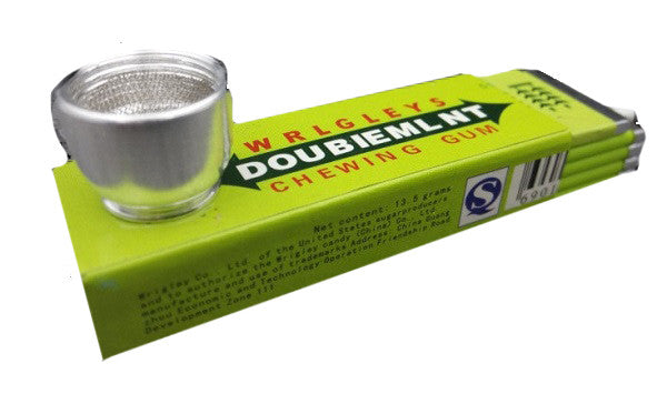 Green chewing gum Shape Weed Metal tobacco pipes Smoking Pipe