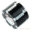 New Metal Three Layers Poker Style Herbal Herb Tobacco Grinder Hand Muller Black for Smoking Pipe Accessories